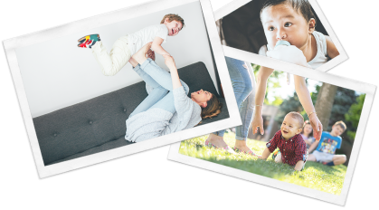 Assortment of photographs arranged loosely on top of one another